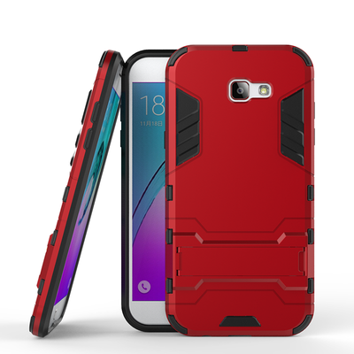 

Красный Slim Robot Armor Kickstand Ударопрочный жесткий корпус из прочной резины для SAMSUNG Galaxy A7 2017/A720