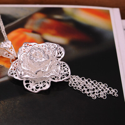 

Bainianbaocheng ажурная резьба Серебряное ожерелье