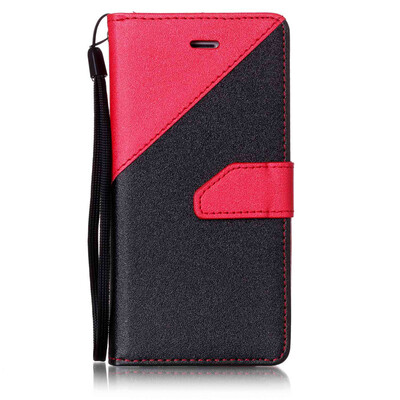 

Black + red Design PU Leather Wallet Case Classic Flip Cover with Stand Function and Credit Card Slot for IPHONE 6/6S