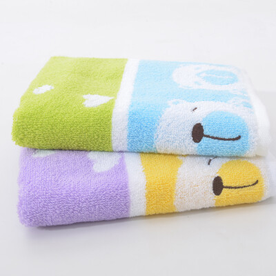 

Vogue Jieyu cotton towel colorful dream soft water wash face mask 2 pieces 34 * 74cm yellow + purple