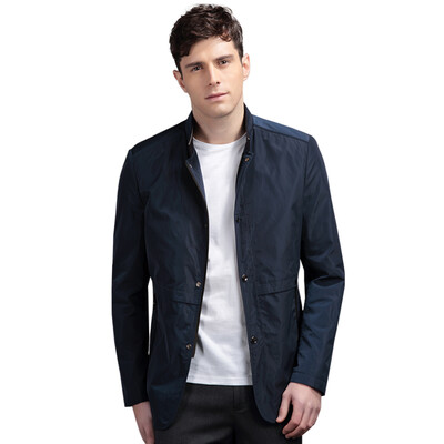 

Красная фасоль Hodo мужской бизнес случайные моды стоячий воротник мужской пиджак простой почтовый рыть мешок B3 озеро синий 165 / 84A