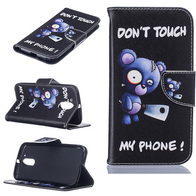 

Blue bear Design PU Leather Flip Cover Wallet Card Holder Case for Moto G4G4 Plus