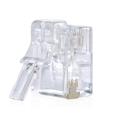 

AMPCOM (инженерный) 6P4C телефон кристалл головка 4 сердцевина 2 сердцевина чистая медь позолоченный RJ11 голос телефонная линия коннектор 100 / сумка