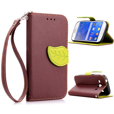 

Коричневый Дизайн Кожа PU откидная крышка бумажника карты держатель чехол для Samsung Galaxy Ace Style LTE/G357FZ