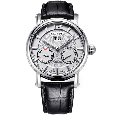 

Seagull (SeaGull) watch multi-function flywheel series single power potential automatic mechanical male watch white belt belt 819.317