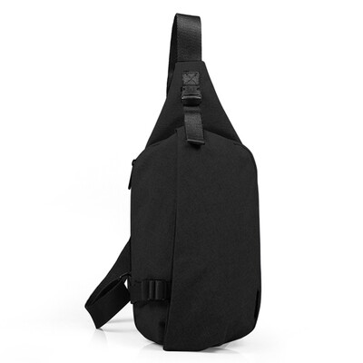 

Cai men's bracelet shoulder Messenger bag (with mobile phone bag) Sports small shoulder bag Tablet PC bag leisure tide Korean version of Oxford cloth riding bag HK-08865 black gray