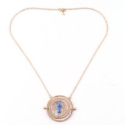 

Cool Fashion Magic Time Turner Necklace Rotating Spins Hourglass Necklace