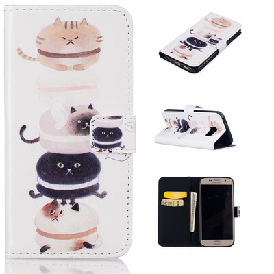 

Kitty Design PU Leather Flip Cover Wallet Card Holder Case for SAMSUNG Galaxy S7