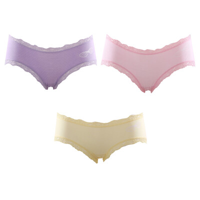 

City ladies ladies underwear wave point low waist sweet sexy lace underwear female combination 3 installed 2K6330 powder yellow purple uniform