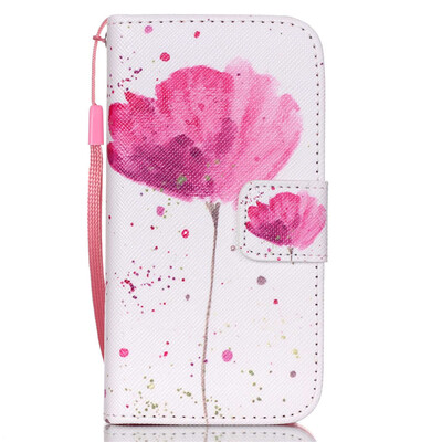 

Красный лотос Дизайн PU кожа флип кошелек карты держатель чехол для SAMSUNG S6