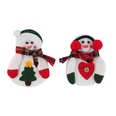 

2pcs Xmas Декор Снеговик Кухня Посуда держатель Карманный ужин Столовые приборы сумка