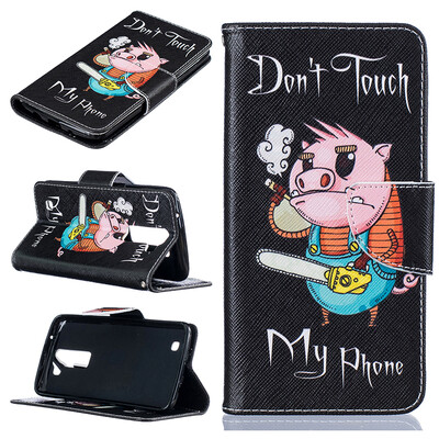 

Pig Design PU Leather Flip Cover Wallet Card Holder Case for LG K7K8