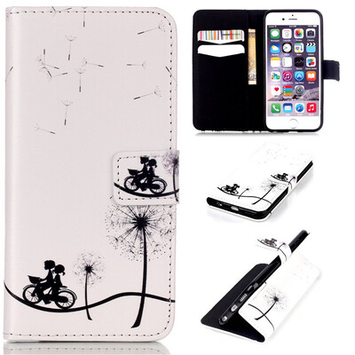 

Bike&dandelion Design PU Leather Flip Cover Wallet Card Holder Case for IPHONE 66S