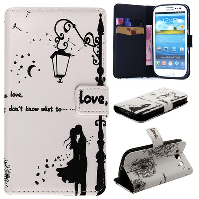 

Lovers and dandelion Design PU Leather Flip Cover Wallet Card Holder Case for SAMSUNG Galaxy S3 i9300