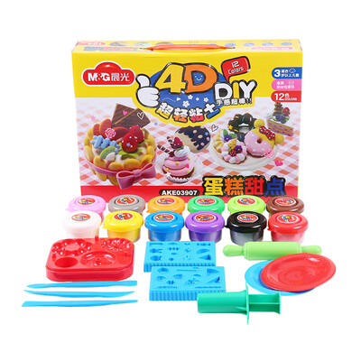 

Утренняя (М & О) AKE03907 вкусные торты 4D свет глинистого раствора цвета пластилин рук 12 Цвет игровые наборы / картридж