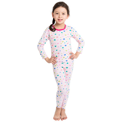 

Red beans (Hodo) girls Lycra underwear set in the big children Qiqiu long pants long-sleeved home service HD5018 water powder 160