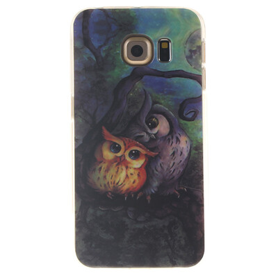 

Картина маслом Сова Pattern Мягкий тонкий ТПУ Резиновая крышка силиконовый гель чехол для SAMSUNG GALAXY S6 Edge