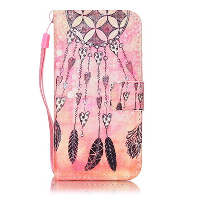 

Orange Chime Design PU Leather Flip Cover Wallet Card Holder Case for IPHONE 7