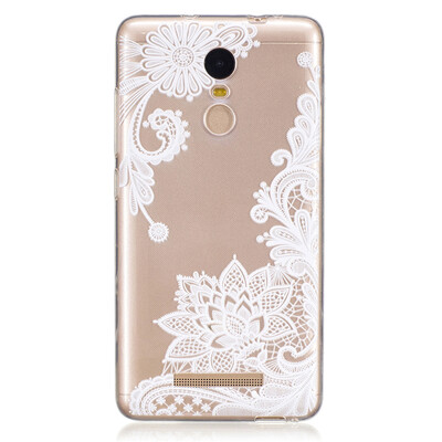 

Lace flowers Pattern Soft Thin TPU Rubber Silicone Gel Case Cover for XIAOMI RedMi Note3