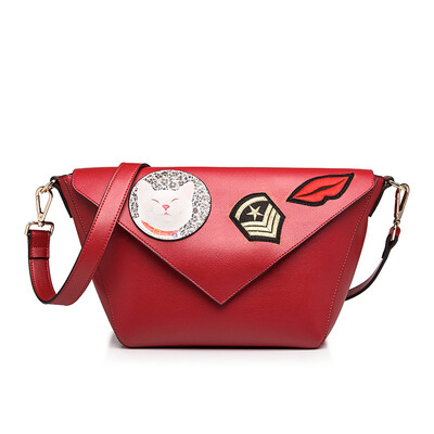 

Thousands of cents (QIANBH) lady Messenger bag Japan and South Korea mini Colonel cat fashion ladies 01 1574-3 red