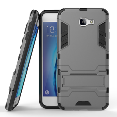 

Gray Slim Robot Armor Kickstand Shockproof Hard Rugged Rubber Back Case For Samsung Galaxy On5 2016J5 Prime