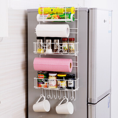 

Ou Ruizhe shelf multi-function large-capacity refrigerator side wall rack nail-free suction cup storage rack cabinet side kitchen utensils condiment cup cupboards finishing classic
