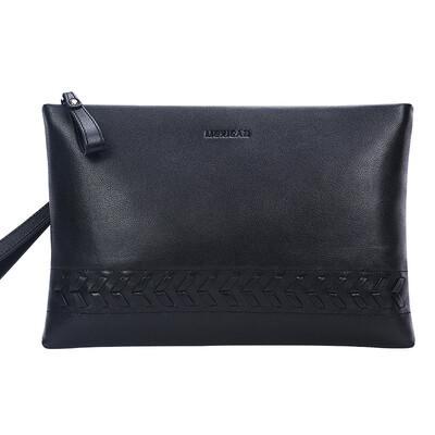 

Scarecrow MEXICAN Handbag Men Business Braid Pattern Men&39s Handbag Soft Leather Large Capacity Handbag Packet Casual Envelope Bag Men&39s Cattle Leather Tide MMD40212M-01 Black