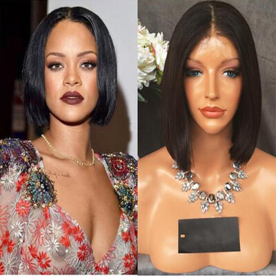 

Full lace short human hair bob wigs for black women glueless short full lace wig with baby hair brailian virgin hair wig