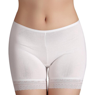 

Arctic velvet sexy safety pants anti-emissive pants comfortable lace leggings flat angle ladies underwear white XL