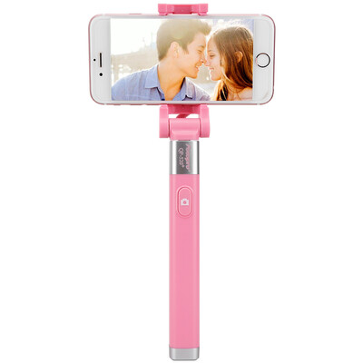 

Fotopro QP-520 + upgraded version of the self-timer self-timer / self-timer with Apple / Samsung / Huawei and other plug-and-play couple self-timer pink