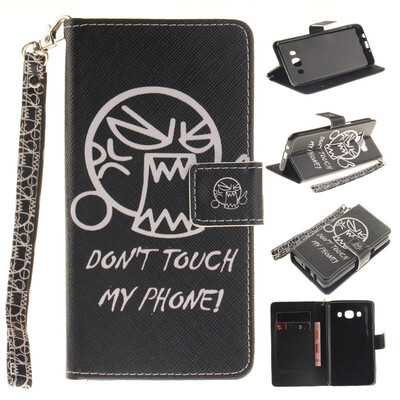 

Не прикасайся ко мне Дизайн искусственная кожа флип чехол кошелек карты держатель чехол для SAMSUNG GALAXY J5 2016 /J510