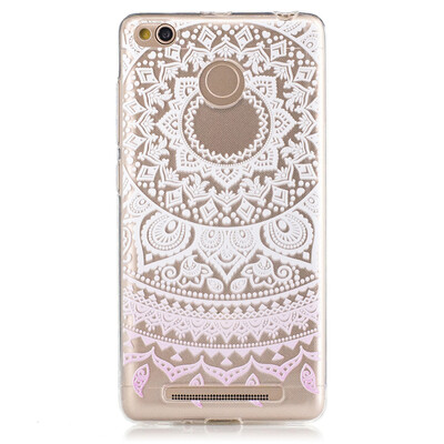 

White pattern Pattern Soft Thin TPU Rubber Silicone Gel Case Cover for XiaoMi Red Mi 3S