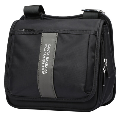 

St Paul&39s male bag casual shoulder bag Messenger multi-function rain cloth canvas bag black