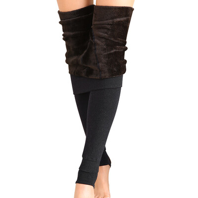 

Heng Yuanxiang leggings women autumn and winter thick plus velvet waist down pants pants wear ultra-high waist one pants ladies warm pants CI130304 purple all