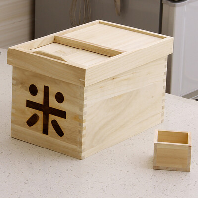 

Jingdong Supermarket Ou Runzhe rice barrels 5 kg installed Paulownia Japanese solid wood pest control moisture-proof rice box