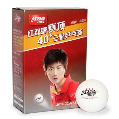 

Red Double Happiness (DHS) Топ белый Samsung 40 мм + настольный теннис CD40A (шесть с стежком)