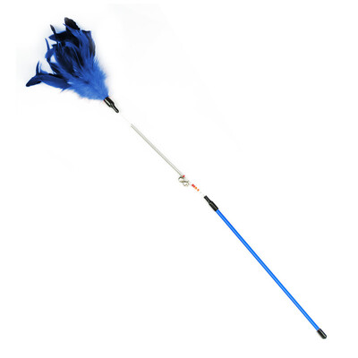 

Tiantian cat blue rod natural feather spring rod funny cat rod cat toy