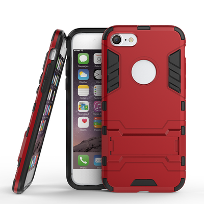 

Red Slim Robot Armor Kickstand Shockproof Hard Rugged Rubber Back Case For IPHONE 7