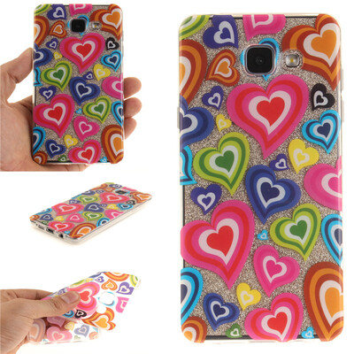 

Colorful love Pattern Soft Thin TPU Rubber Silicone Gel Case Cover for SAMSUNG GALAXY A3 2016A310