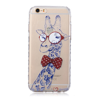 

Жираф шаблон Мягкий тонкий ТПУ Резиновая крышка силиконовый гель чехол для IPHONE 6 Plus/6S Plus