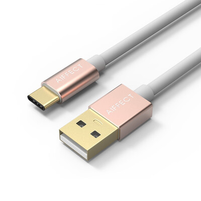

AIFFECT UC2A1-RR10 Type-C Andrews data cable mobile phone charging line power cord support millet 5 Meizu PRO5 music as rose gold 1 meter