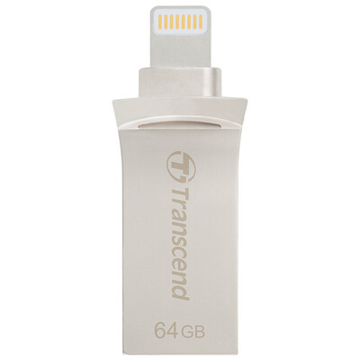 

Transcend 64GBJDG500 Apple телефон вспышка телефон компаньон Молния, USB 3.1 двойной разъем Apple официальный MF сертификации серебро