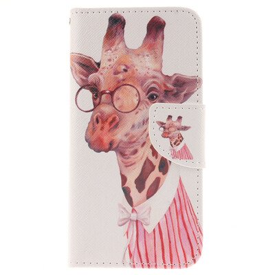 

Giraffe Design PU Leather Flip Cover Wallet Card Holder Case for IPHONE 66S