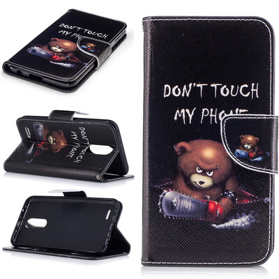 

Bear Design PU Leather Flip Cover Wallet Card Holder Case for LG K10 2017