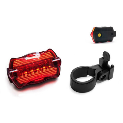 

Велосипед 5 LED Taillight 6 Режимы Велоспорт безопасности предупреждение лампа Задний фонарь