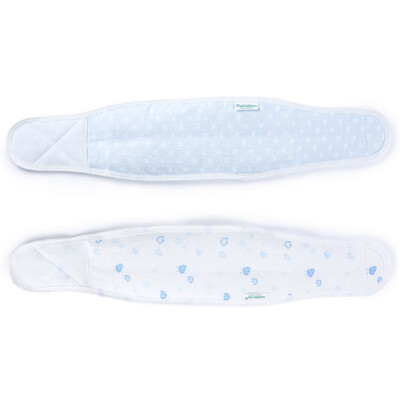 

Хлопок (PurCotton) младенцы и маленькие дети марля живот 55x12cm синий хлопок + синее сердце персика 2 / мешок