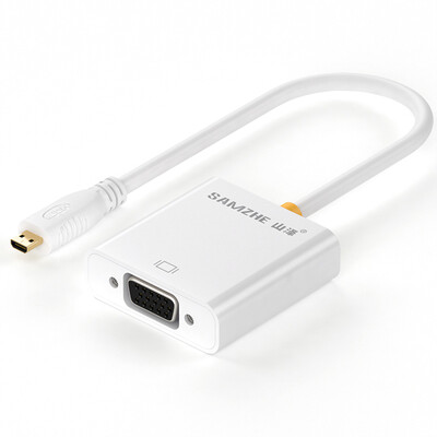 

Shanze (SAMZHE) ZJX-090 Mini HDMI VGA конвертер адаптер VGA кабель мини HD таблетки версии белого позолоченных контактных проекторов 20CM
