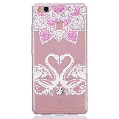 

Чехол лебедя Мягкая тонкая резиновая обложка для силиконового геля TPU для HUAWEI P9 Lite