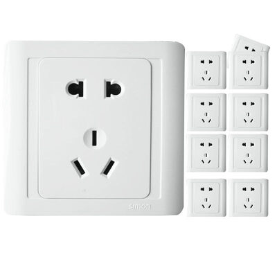 

Jingdong supermarket Simon Electric simon N51084 10A55 series of five-hole socket ten promotional package elegant white