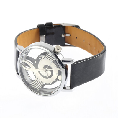

Music Notation Womens Men Quartz Watches PU Leather Analog Wristwatch